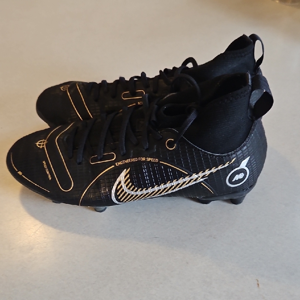 Nike Black And Gold Soccer Cleats